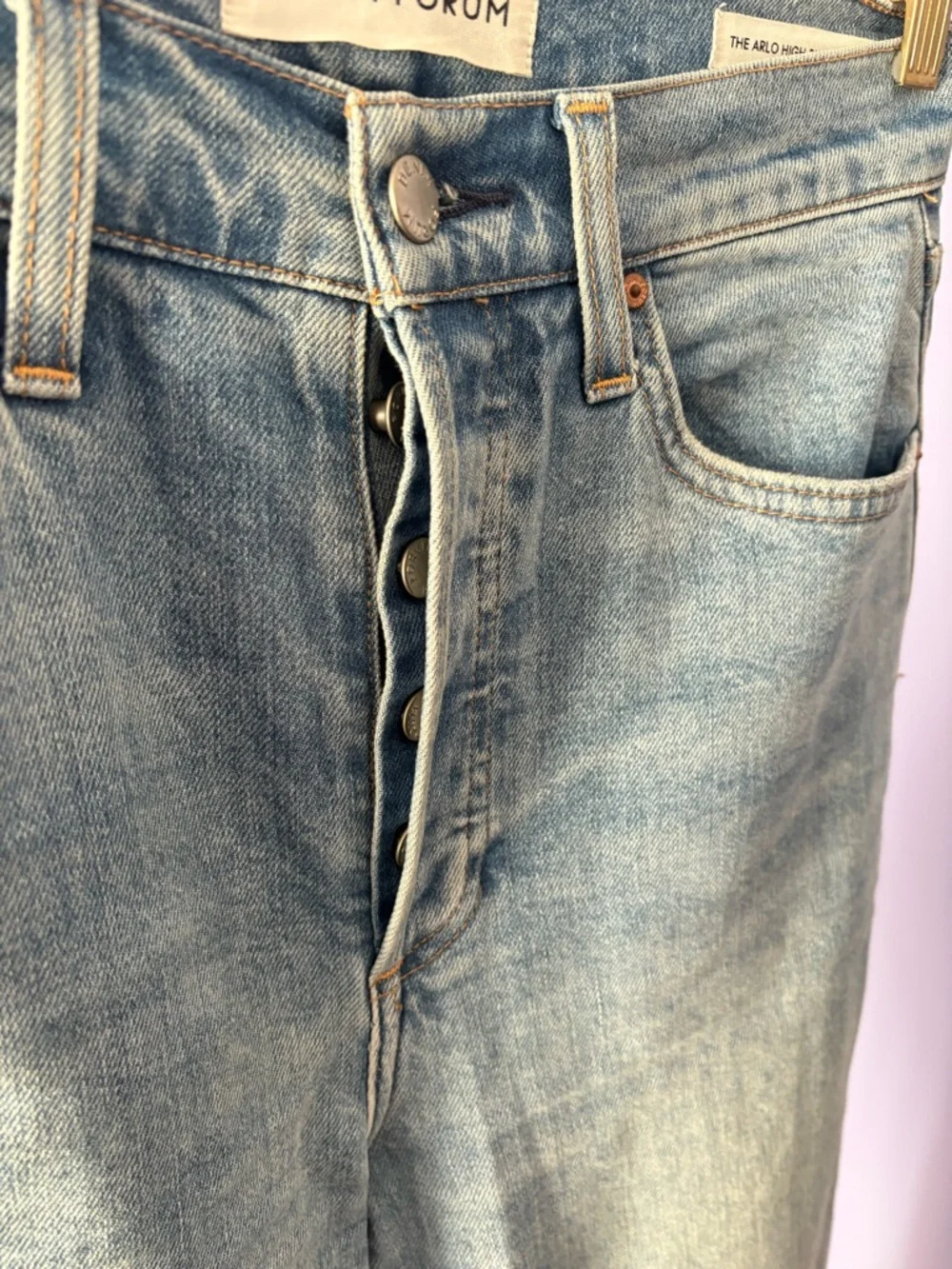 Denim Forum The Arlo Hi-Rise Straight Jean - Picture 4 of 6